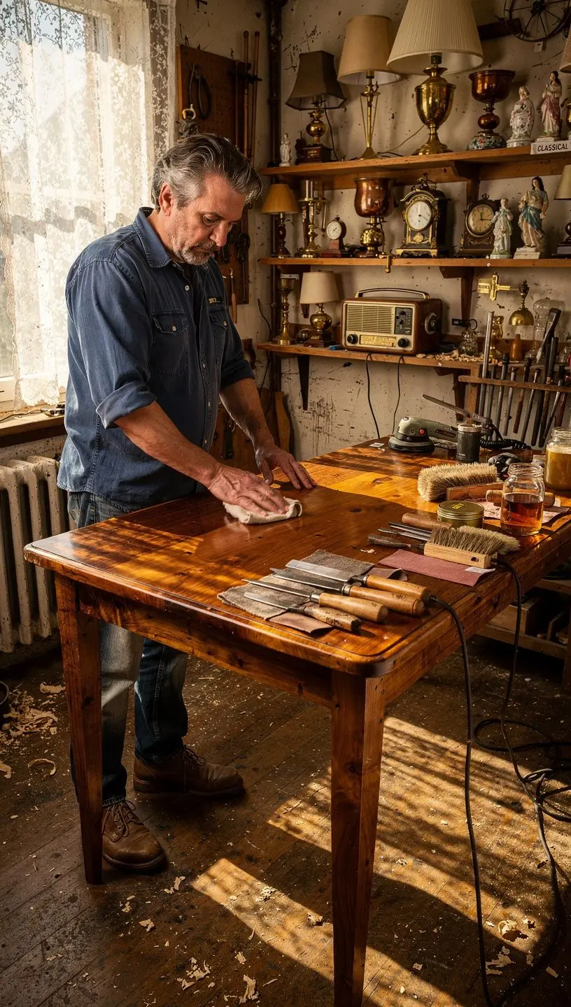 Vintage items restoration workshop showcasing historical significance.